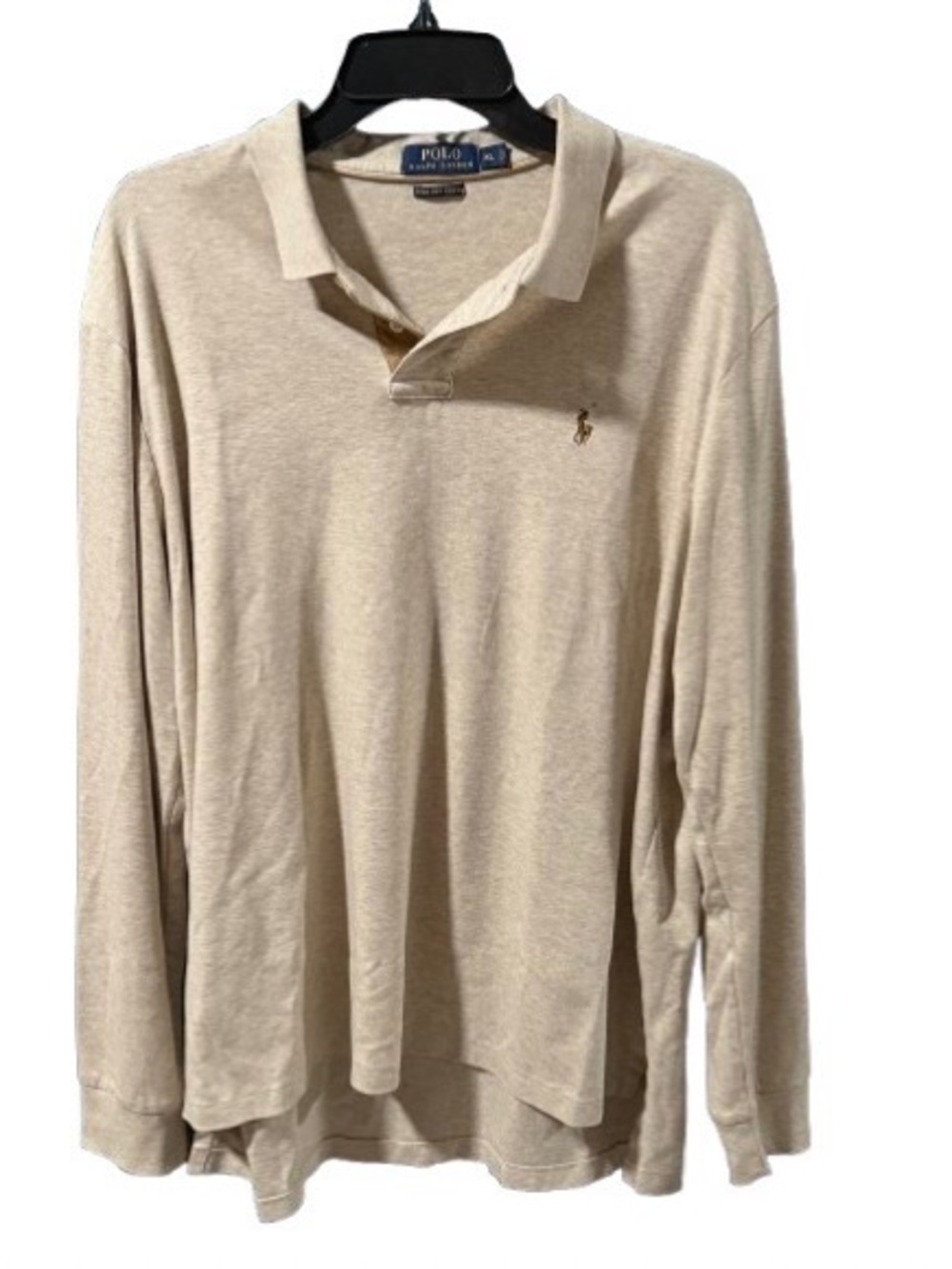 Polo Long-Sleeve Collared Shirt – Beige |XL| - Picture 2 of 4